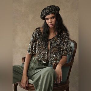 Free People Star Of The Show Cape • Fully Beaded • One Size